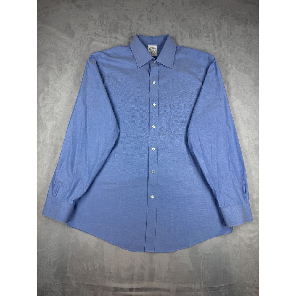 Brooks Brothers Men's 15.5-33 Regent Fit Blue LS Non-Iron Supima Shirt NWOT - Picture 3 of 11